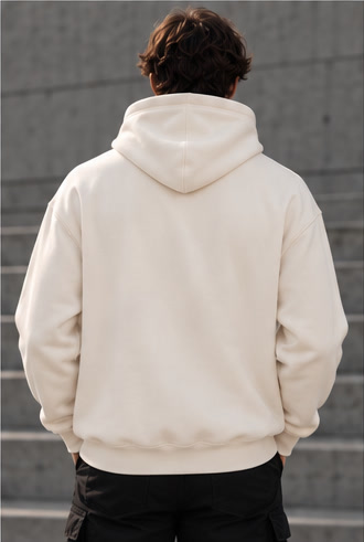 Bone Hoodie from the back